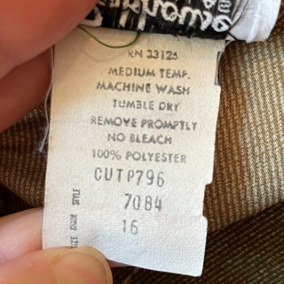 Vintage 70s Hostess Dress 100 Parkhouse Dallas Button Front Maxi Green M (est) - Picture 10 of 12